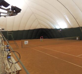 Строительство теннисного купола, шатра